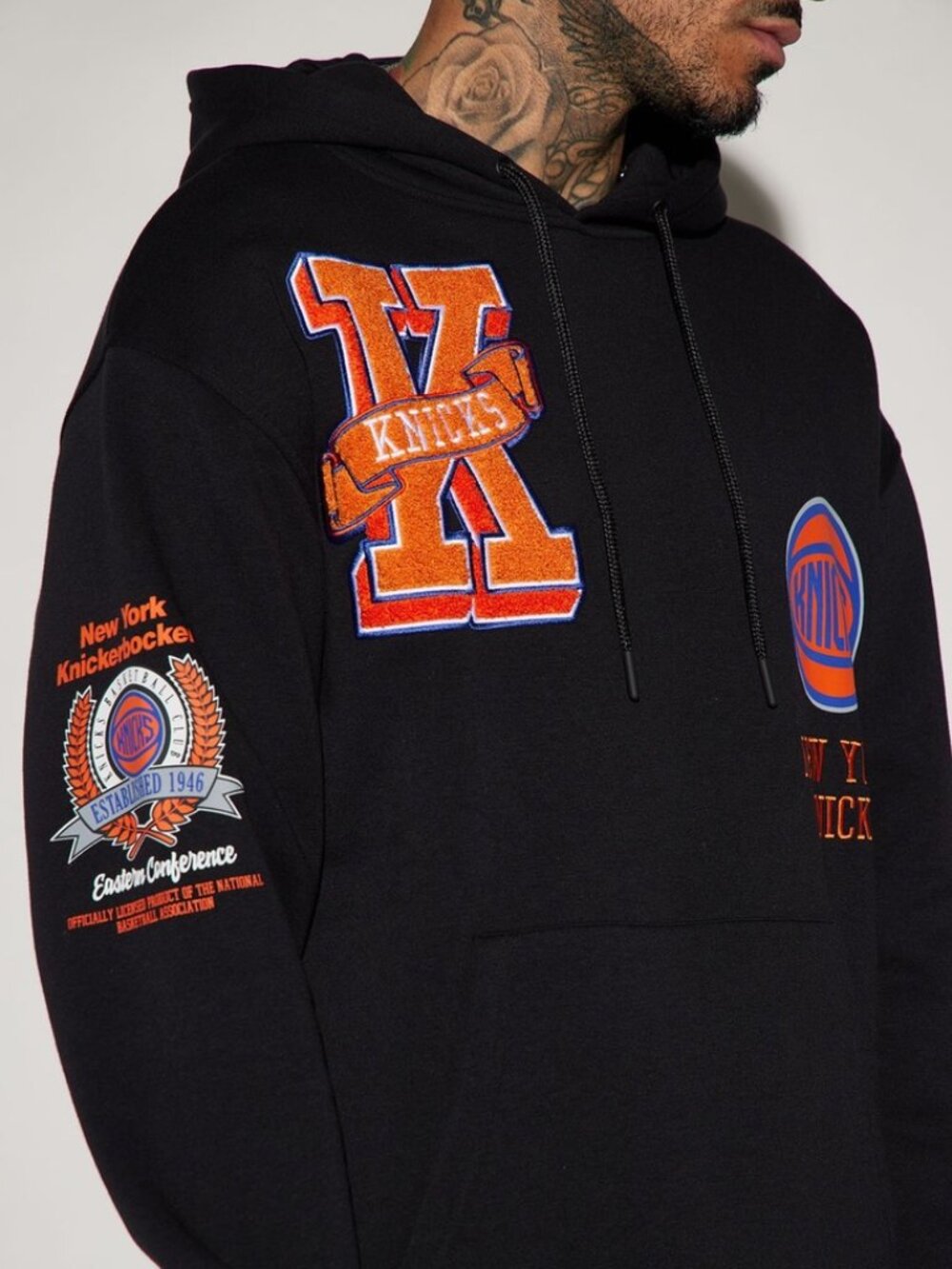 Ultra Game Men's New York Knicks Black Campus Pullover Hoodie Size Large - Picture 7 of 15